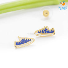 Load image into Gallery viewer, Canvas Shoes Gold Plated Earrings
