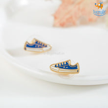 Load image into Gallery viewer, Canvas Shoes Gold Plated Earrings
