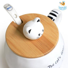Load image into Gallery viewer, Kitty Mug With Lid &amp; Spoon
