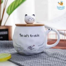 Load image into Gallery viewer, Kitty Mug With Lid &amp; Spoon
