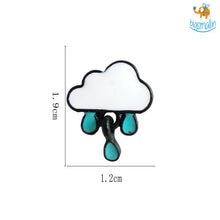 Load image into Gallery viewer, Cloudy Drops of Rain Studs
