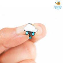 Load image into Gallery viewer, Cloudy Drops of Rain Studs
