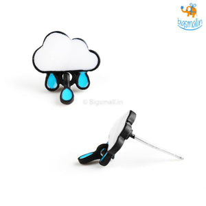 Cloudy Drops of Rain Studs