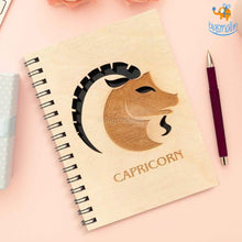 Load image into Gallery viewer, Sun Sign Laser Cut Wooden Diary
