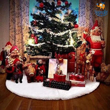 Load image into Gallery viewer, Faux Fur Christmas Tree Mat
