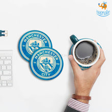 Load image into Gallery viewer, Manchester City Wooden Coasters - Set of 4
