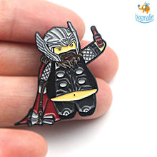 Load image into Gallery viewer, Funny Thor Metallic Lapel Pin
