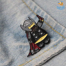 Load image into Gallery viewer, Funny Thor Metallic Lapel Pin
