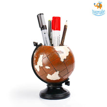 Load image into Gallery viewer, Globe Resin Stationery Holder - Hand painted
