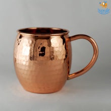 Load image into Gallery viewer, Barrel-Shaped Copper Mugs - Set of 2
