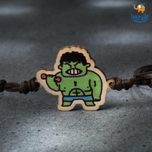 Load image into Gallery viewer, Hulk Wooden Rakhi
