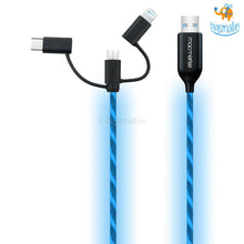 Load image into Gallery viewer, Illume 3 in 1 LED Charging Cable
