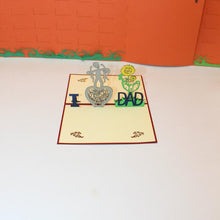 Load image into Gallery viewer, I Love Dad Pop Up Card
