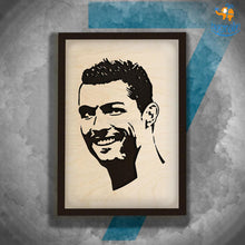 Load image into Gallery viewer, Footballer Engraved Wooden Frame (19 x 13 inches)
