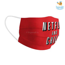 Load image into Gallery viewer, Netflix &amp; Chill Cotton Mask With Filter
