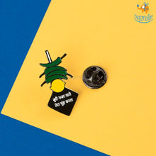 Load image into Gallery viewer, Nimbu Mirchi Metallic Lapel Pin
