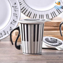 Load image into Gallery viewer, Piano Keyboard Mug With Lid
