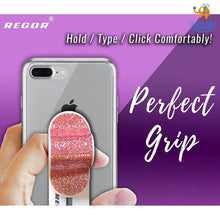 Load image into Gallery viewer, Pink Glitter Mobile Stand with Finger Grip
