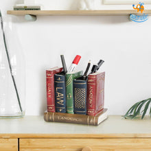 Load image into Gallery viewer, Retro Book Resin Stationery Holder - Hand painted
