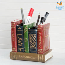 Load image into Gallery viewer, Retro Book Resin Stationery Holder - Hand painted
