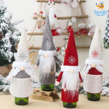 Load image into Gallery viewer, Santa Claus Felt Wine Bottle Covers - Set of 2
