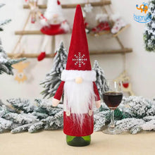 Load image into Gallery viewer, Santa Claus Felt Wine Bottle Covers - Set of 2
