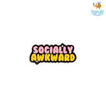 Load image into Gallery viewer, Socially Awkward Metallic Lapel Pin
