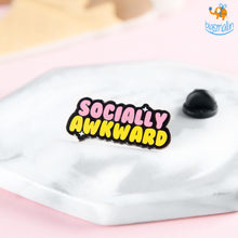 Load image into Gallery viewer, Socially Awkward Metallic Lapel Pin
