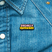 Load image into Gallery viewer, Socially Awkward Metallic Lapel Pin
