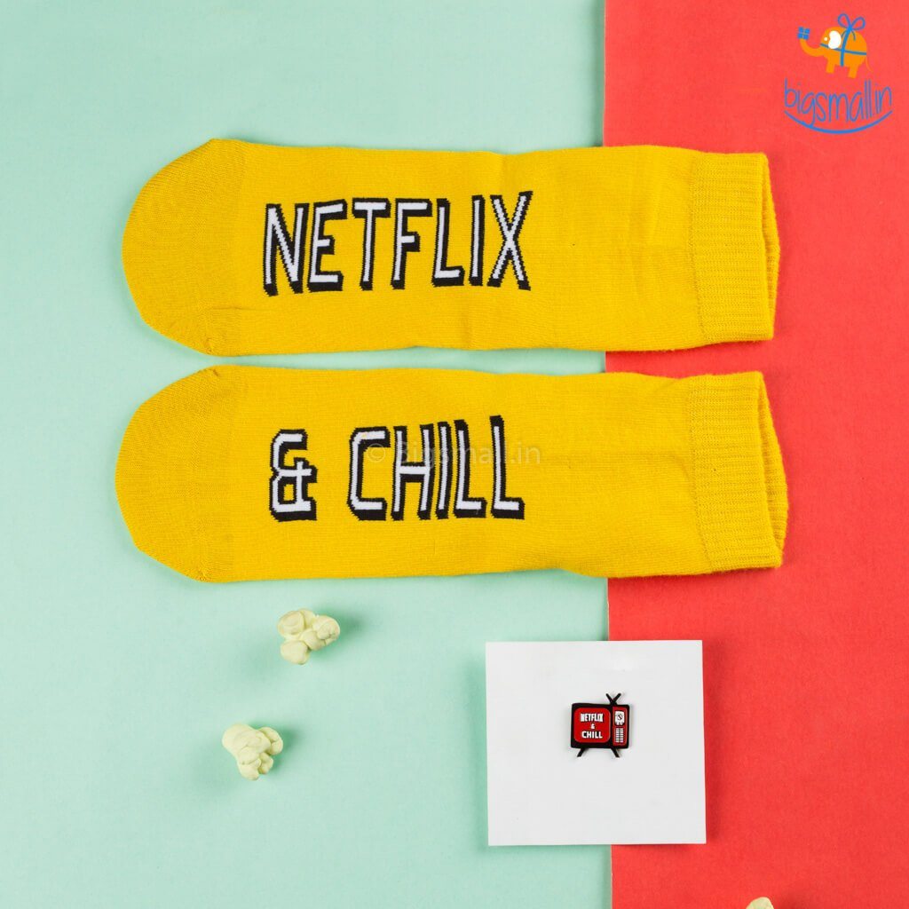 Netflix & Chill Combo - Socks and Pin
