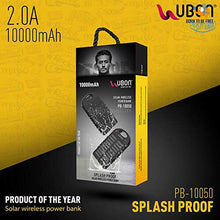 Load image into Gallery viewer, Solar Wireless Power Bank - 10000 mAh

