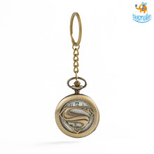 Load image into Gallery viewer, Superman Pocket Watch Keychain
