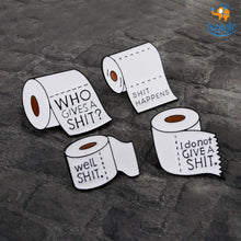 Load image into Gallery viewer, Toilet Paper Metallic Lapel Pins
