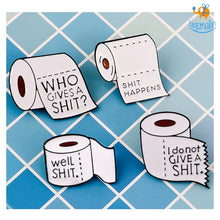 Load image into Gallery viewer, Toilet Paper Metallic Lapel Pins
