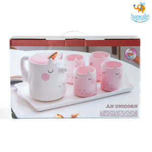 Unicorn Teapot Set - 6 Pc