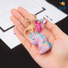 Load image into Gallery viewer, Unicorn Rainbow Keychain
