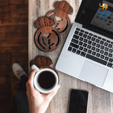 Load image into Gallery viewer, Laser Cut Real Madrid Wooden Coasters - Set of 4
